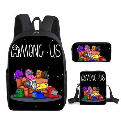 Among Us Children's Backpack Three-Piece Set