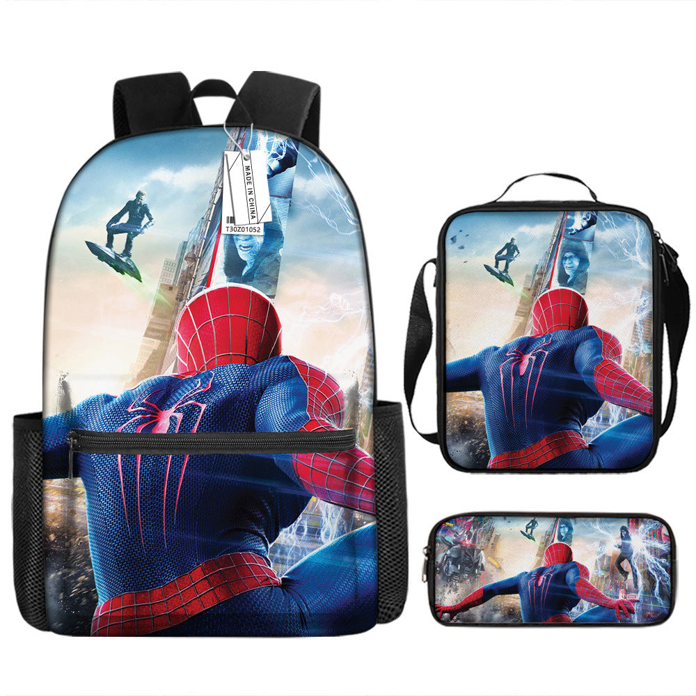 Spider Man Children's Backpack Three-Piece Set