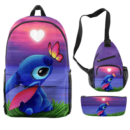 Stitch Children's Backpack Three-Piece Set