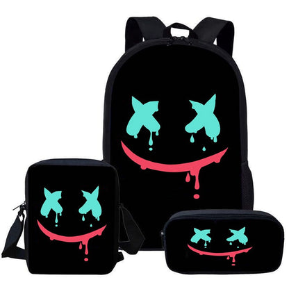 DJ Marshmello Children's Backpack Three-Piece Set