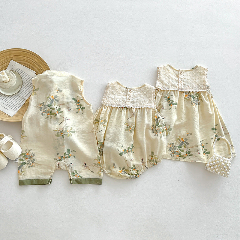 Baby Girl Hanfu Style Onesie/Romper/Dress