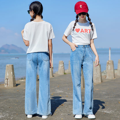 Girls' Casual T-shirt and Pants Two Pieces Set