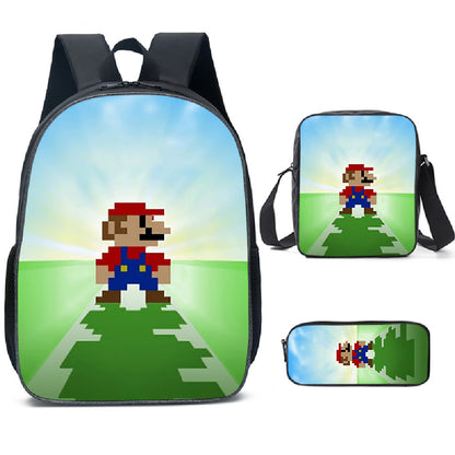 Super Mario Children's Backpack Three-Piece Set