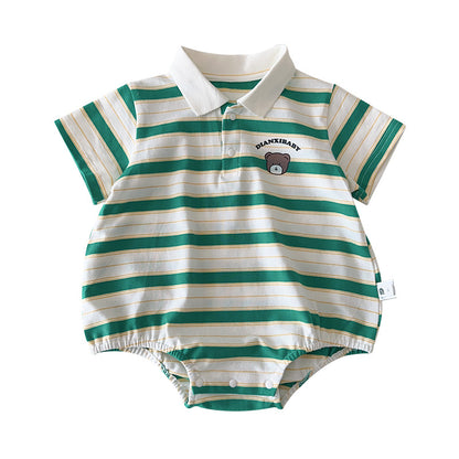 Baby Striped Polo Shirt Onesie