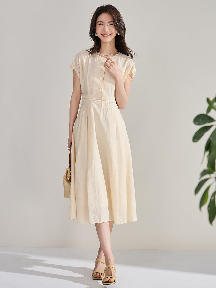 Radiant Charm French Midi Dress