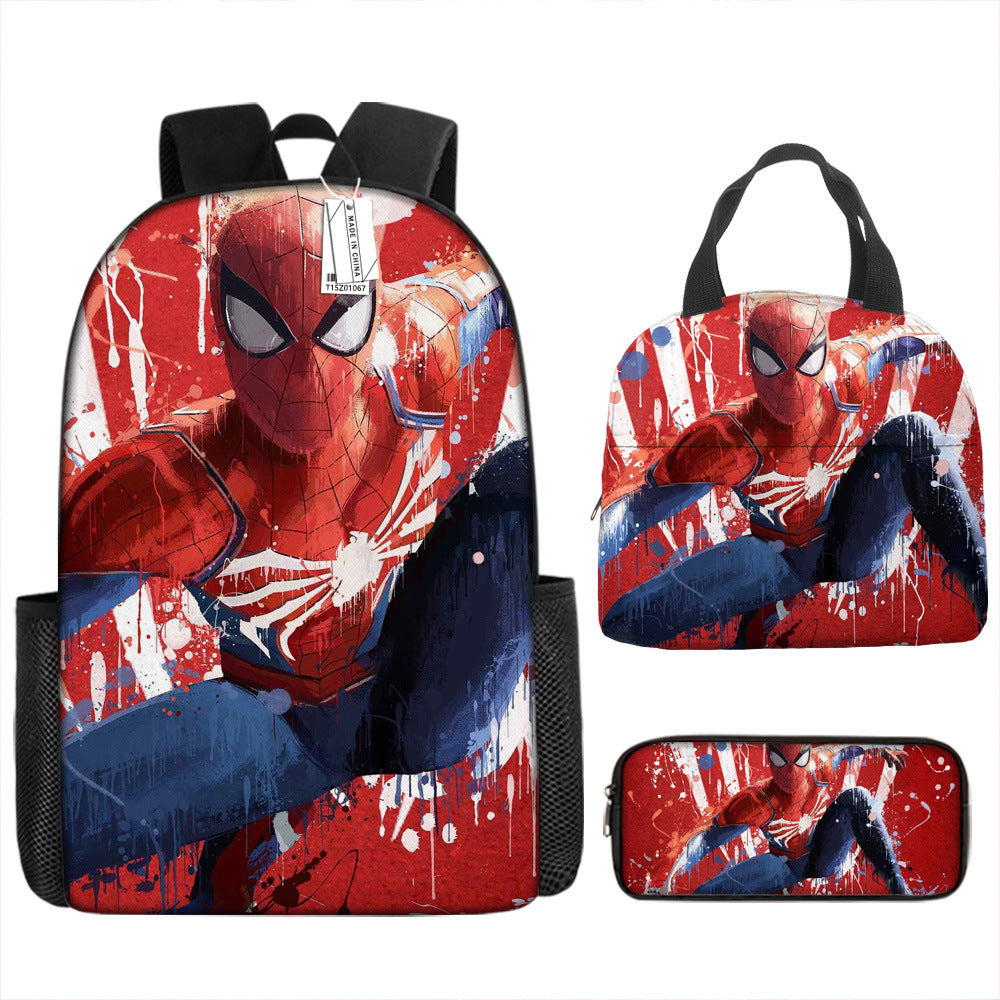 Spider Man Children's Backpack Three-Piece Set