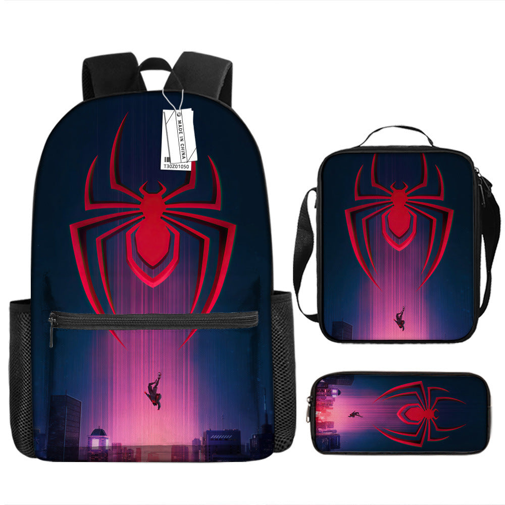 Spider Man Children's Backpack Three-Piece Set