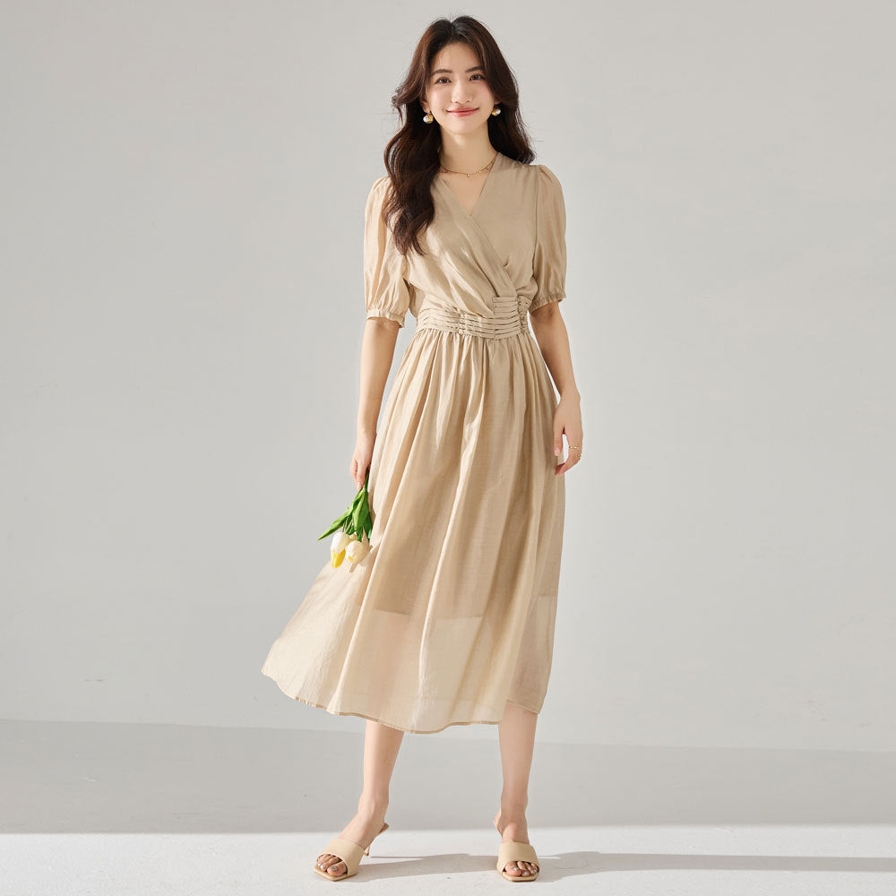 Heritage Soft Tencel Cinched Waist Dress