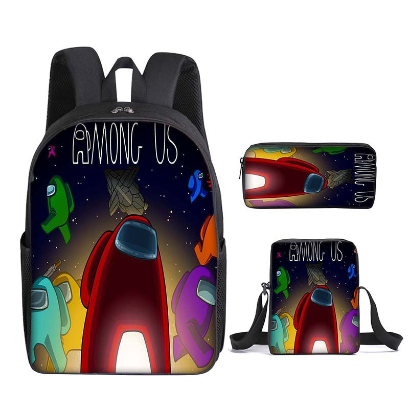 Among Us Children's Backpack Three-Piece Set