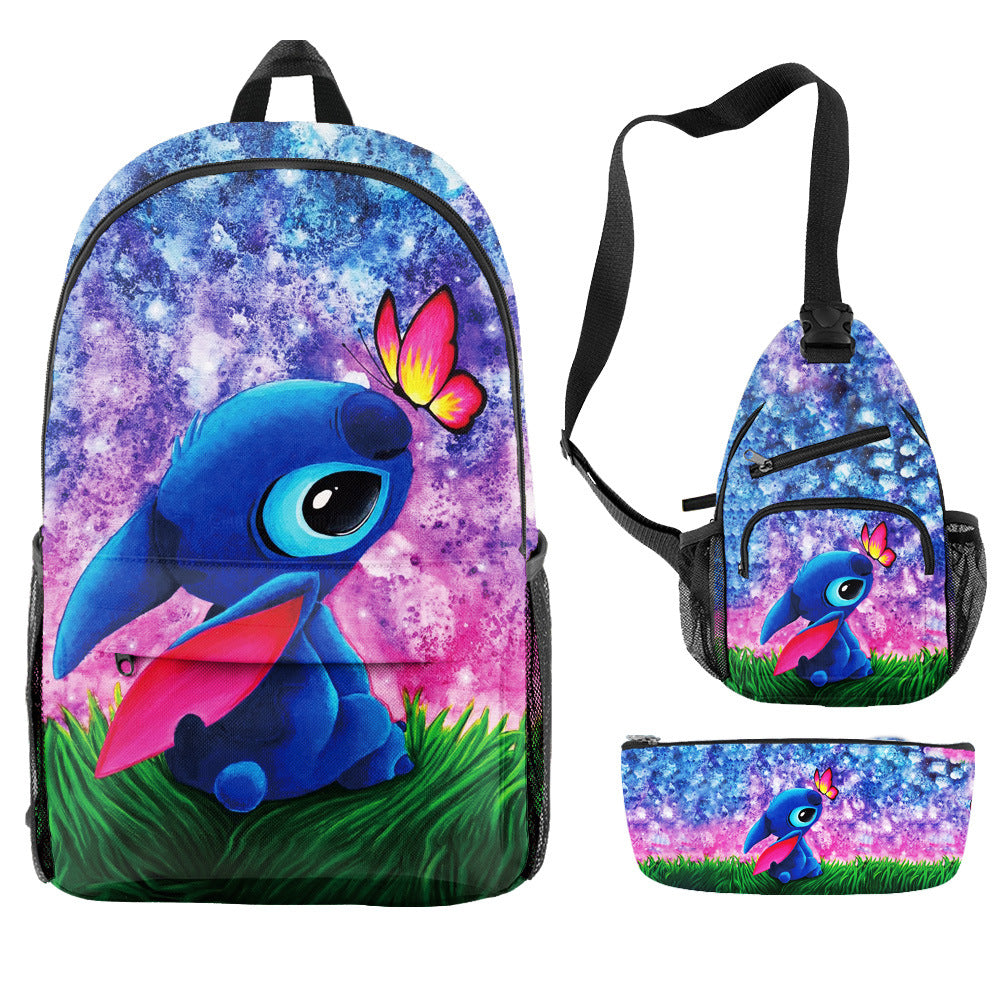 Stitch Children's Backpack Three-Piece Set