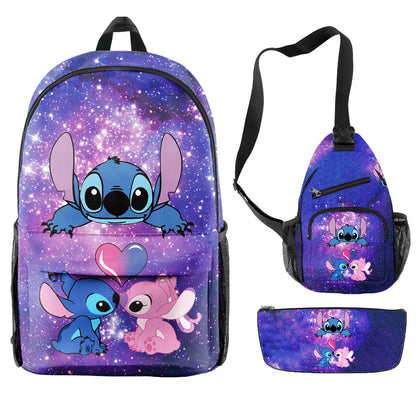 Stitch Children's Backpack Three-Piece Set