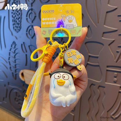 Xiaoliuya worker keychain, cute and creative doll, keychain ring, backpack pendant