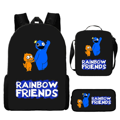 Rainbow Friends Children's Backpack Three-Piece Set