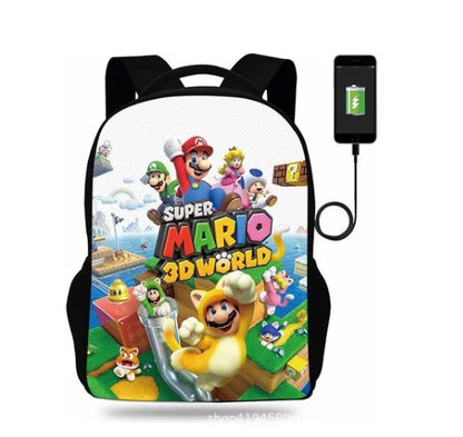 Super Mario Children's Backpack Three-Piece Set