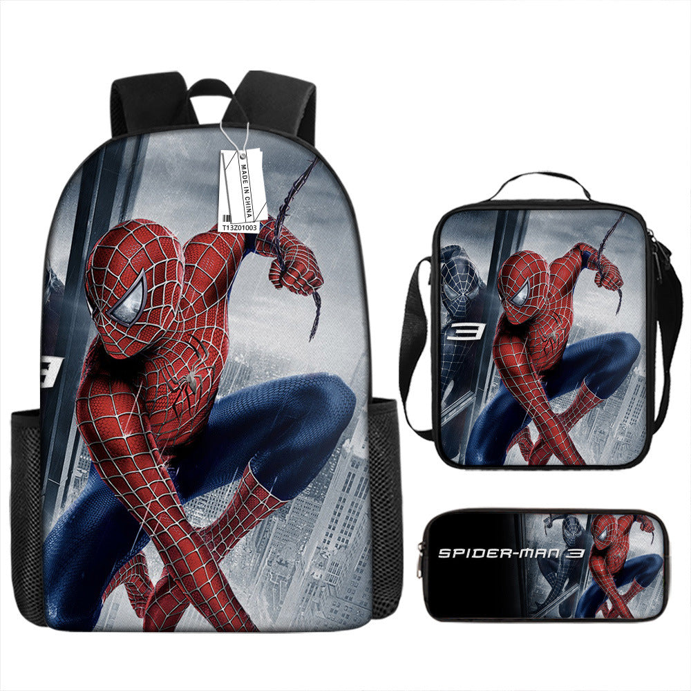 Spider Man Children's Backpack Three-Piece Set