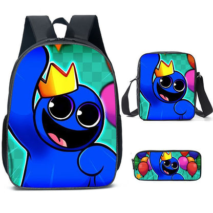 Rainbow Friends Children's Backpack Three-Piece Set