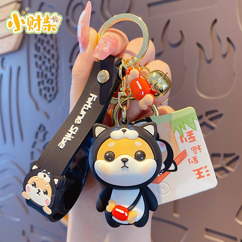 Cartoon Chinese Zodiac Rabbit Keychain Female Cute Exquisite Shiba Inu Doll Keychain Bag Pendant Gift