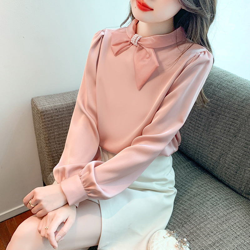 Women's French Style Long-Sleeve Blouse