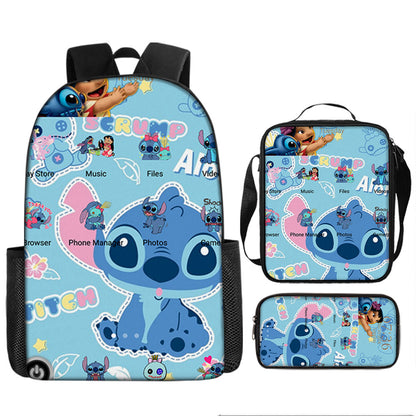 Stitch Children's Backpack Three-Piece Set