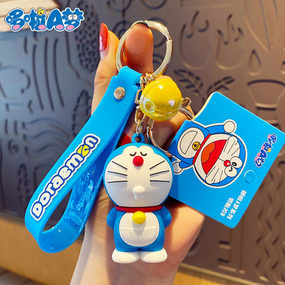 Doraemon Zero Wallet Keychain Female Cute Creative Exquisite Dingdang Cat Earphone Bag Pendant