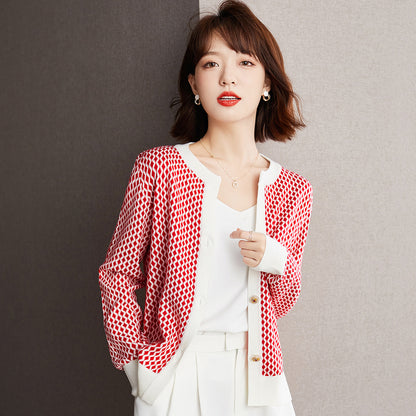 Women's Long Sleeve Knitted Cardigan