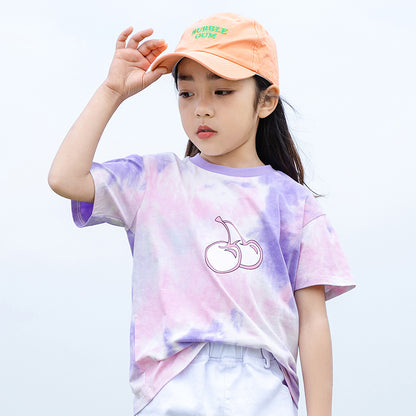 Girls' Korean Style Tie Dye T-shirt