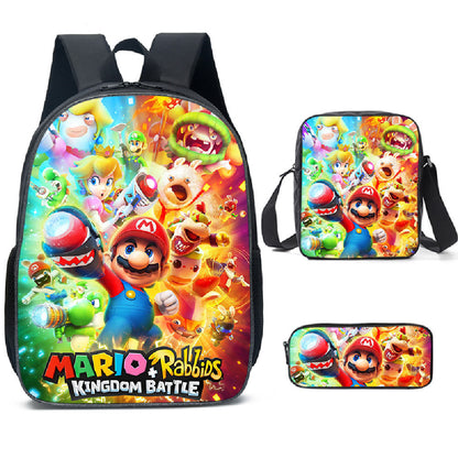 Super Mario Children's Backpack Three-Piece Set