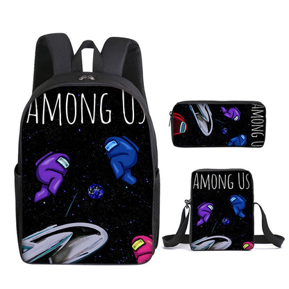 Among Us Children's Backpack Three-Piece Set