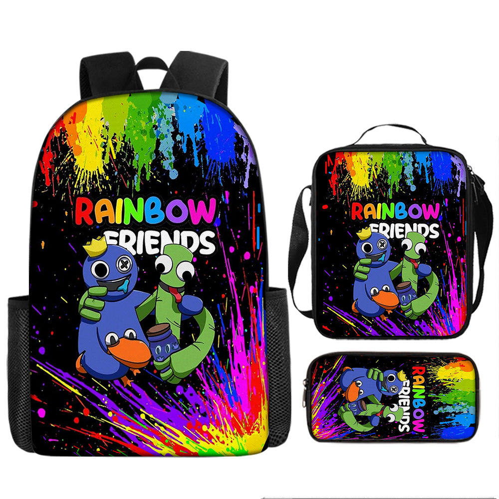 Rainbow Friends Children's Backpack Three-Piece Set