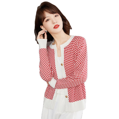 Women's Long Sleeve Knitted Cardigan