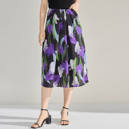 Tulip Bloom Slimming Midi Skirt