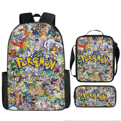 Pokemon Children's Backpack Three-Piece Set