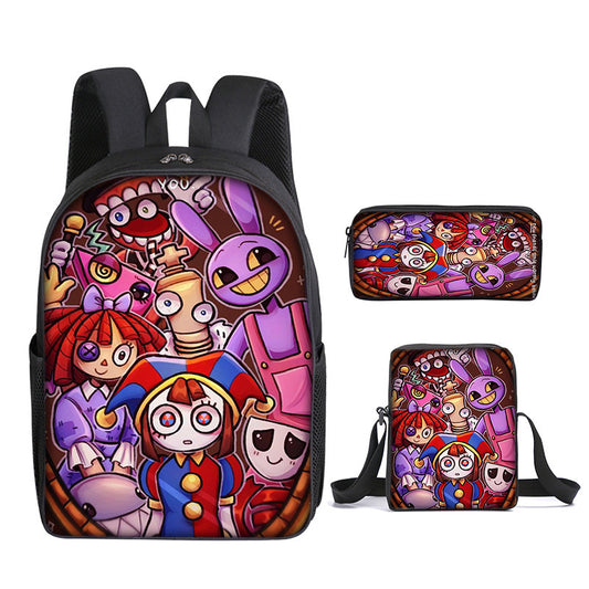 THE AMAZING DIGITAL CIRCUS Children's Backpack Three-Piece Set