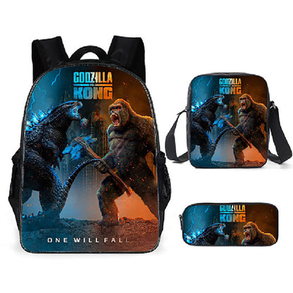 Godzilla Children's Backpack Three-Piece Set