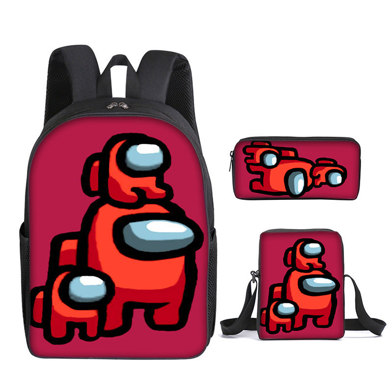 Among Us Children's Backpack Three-Piece Set