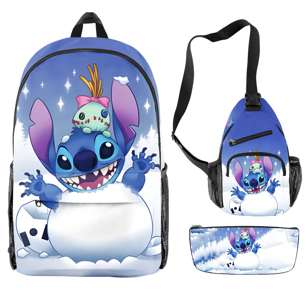 Stitch Children's Backpack Three-Piece Set