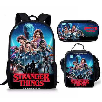 Stranger Things 4 Children's Backpack Three-Piece Set