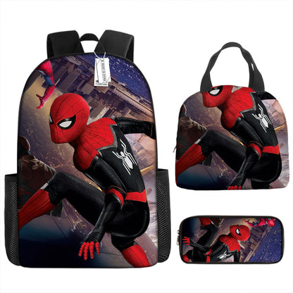 Spider Man Children's Backpack Three-Piece Set