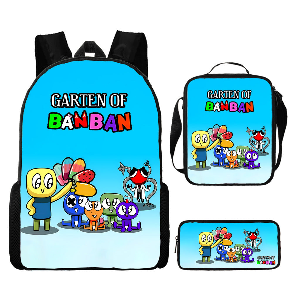 Rainbow Friends Children's Backpack Three-Piece Set