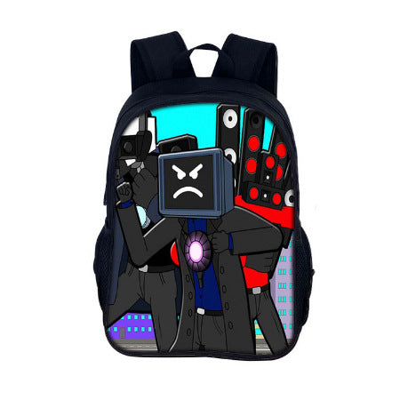 Skibidi Toilet Titan ClockMan TV Man Children's Backpack