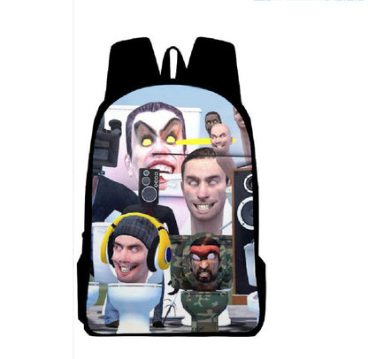 Skibidi Toilet Titan ClockMan TV Man Children's Backpack