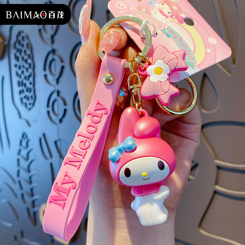 Sanrio Camera Keychain Exquisite Melody Big Ear Dog Keychain Kulomi Backpack Pendant