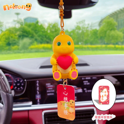 Cute Milk Dragon Car Hanging Car Accessories Car Accessories Creative Interior Decoration Products Rear View Mirror Pendant Accessories Wholesale