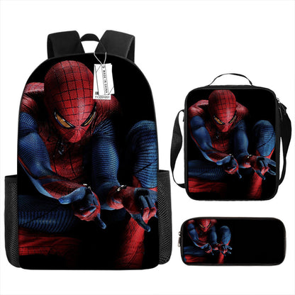 Spider Man Children's Backpack Three-Piece Set