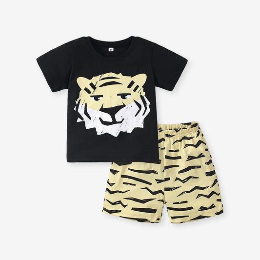Kids Short Sleeve Top and Shorts Two-Piece Set