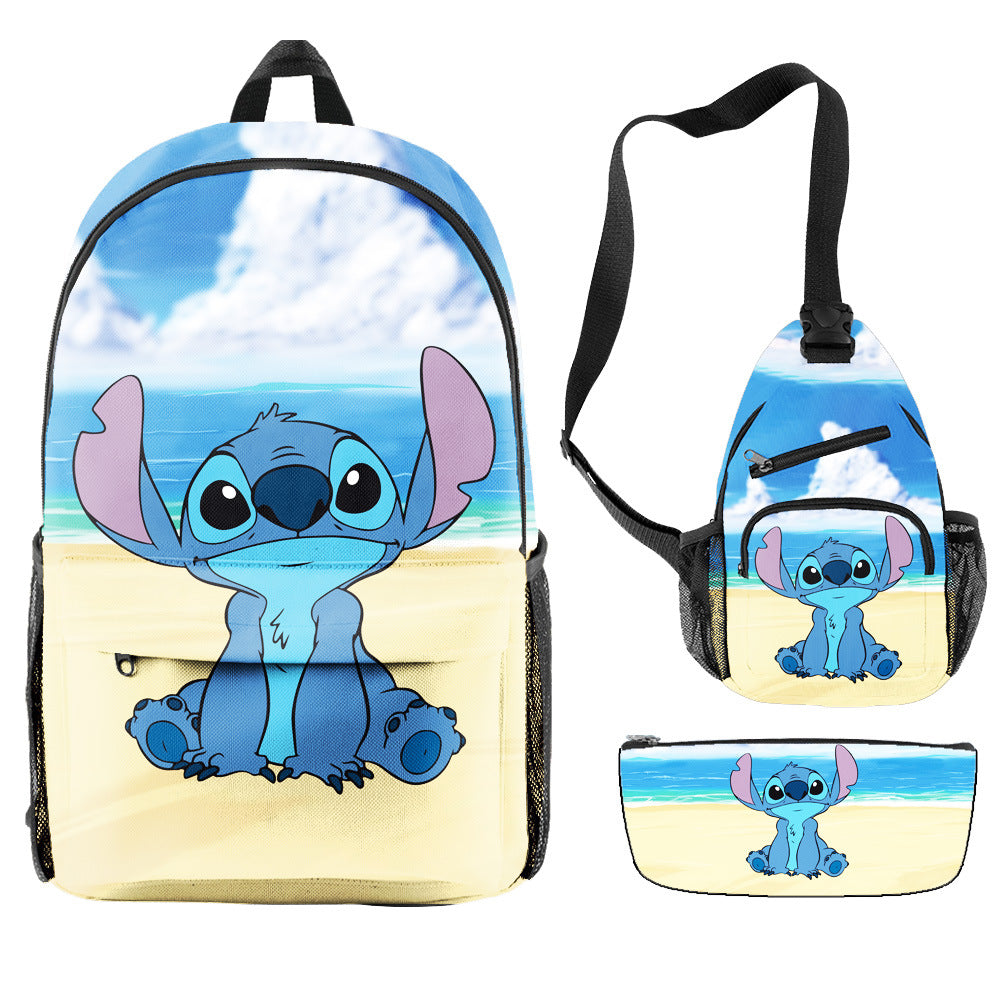 Stitch Children's Backpack Three-Piece Set