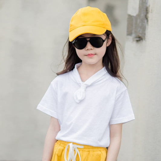 Girls' Korean Style Cotton Skort and T-shirt Two Pieces Set
