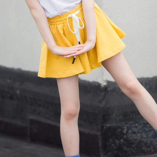kid girl yellow shorts