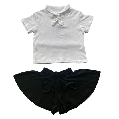 Korean Style Cotton Skort and T-shirt