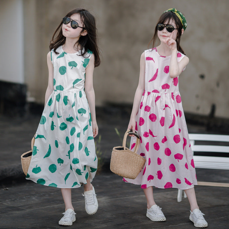 Summer Breeze Girls' Printed Maxi Dress
